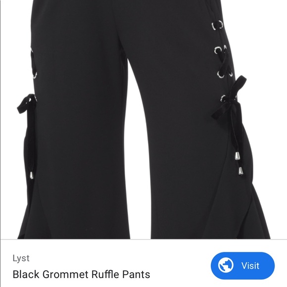 Vintage Jonathan Simkhai black grommet pants - Picture 6 of 6